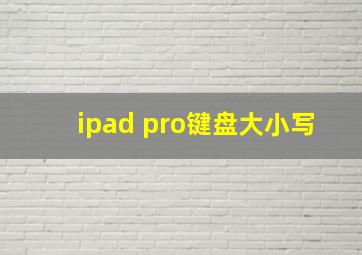 ipad pro键盘大小写